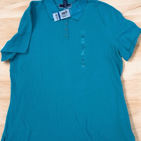 Karen Scott Tops - Karen Scott Women’s Button up collared Polo shirt. Size XL new with tags.